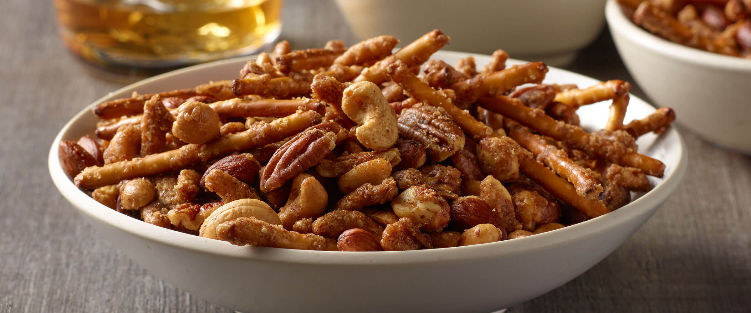 Winter spiced sweet and savory pretzel mix