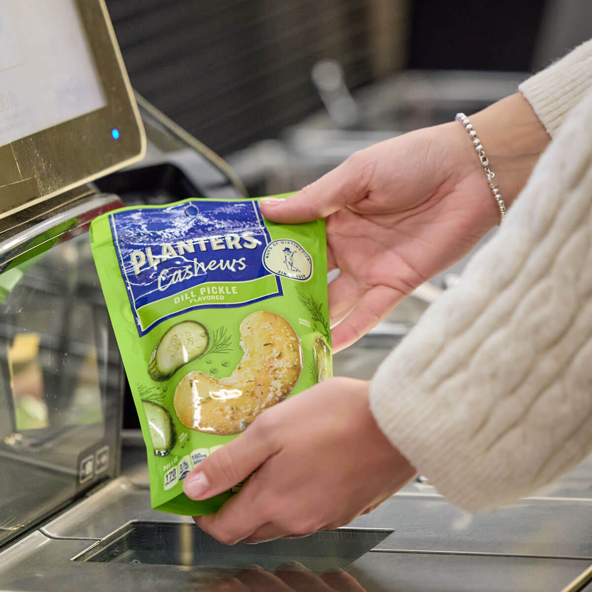 Dill Pickle Cashews at Checkout