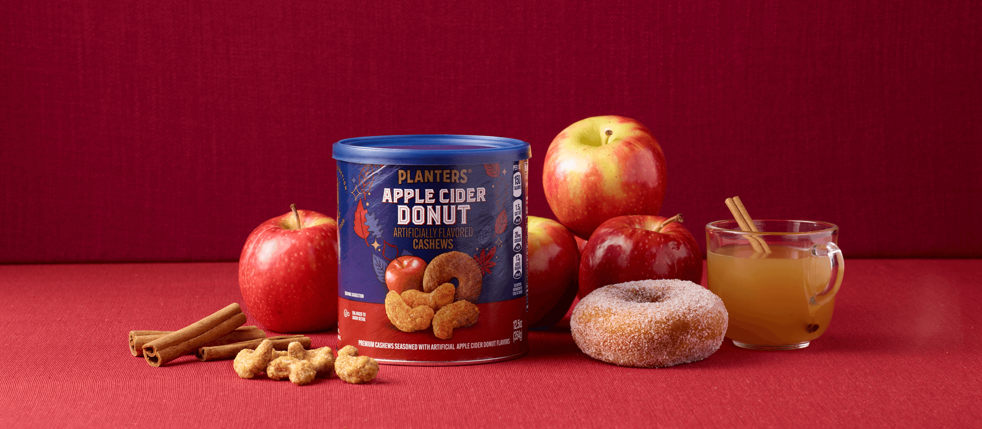 Seasonal promotional shoot for Planter’s Apple Cider Donut Flavor