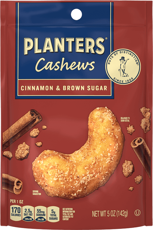 Bag of Planters Cinnamon Brown Sugar Cashews