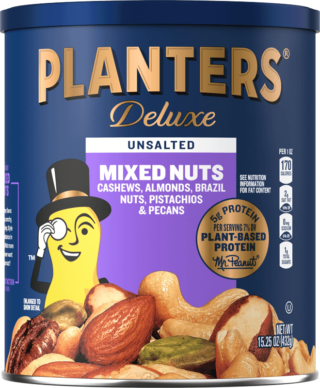 Container of Planters Unsalted Mixed Nuts with Brazil Nuts