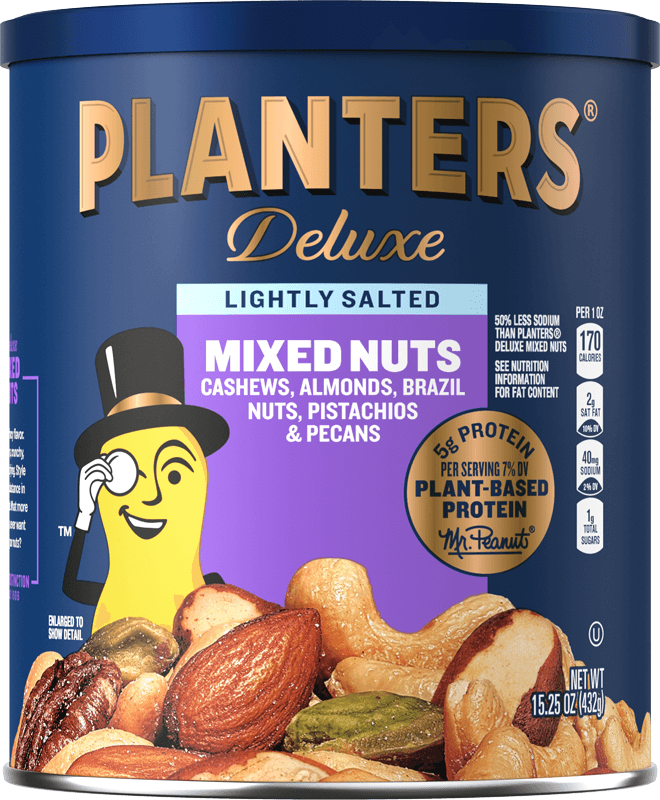 Container of Planters Lightly Salted Mixed Nuts with Brazil Nuts