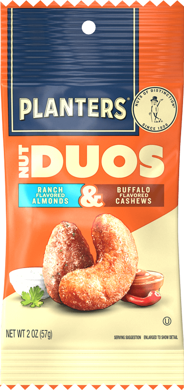 Planters Nut Duos Buffalo Cashews and Ranch Almonds