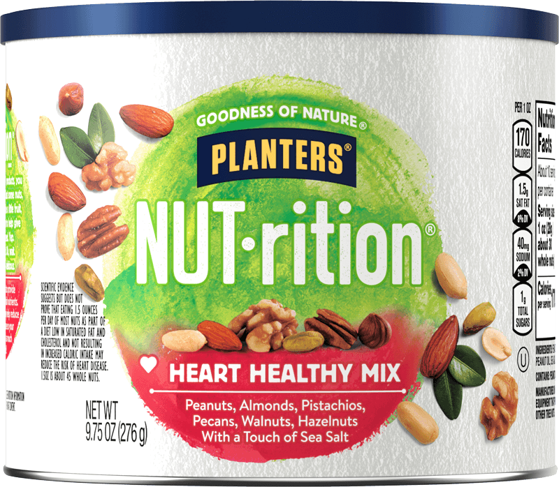Container of Planters Nutrition Heart Healthy Nut Mix