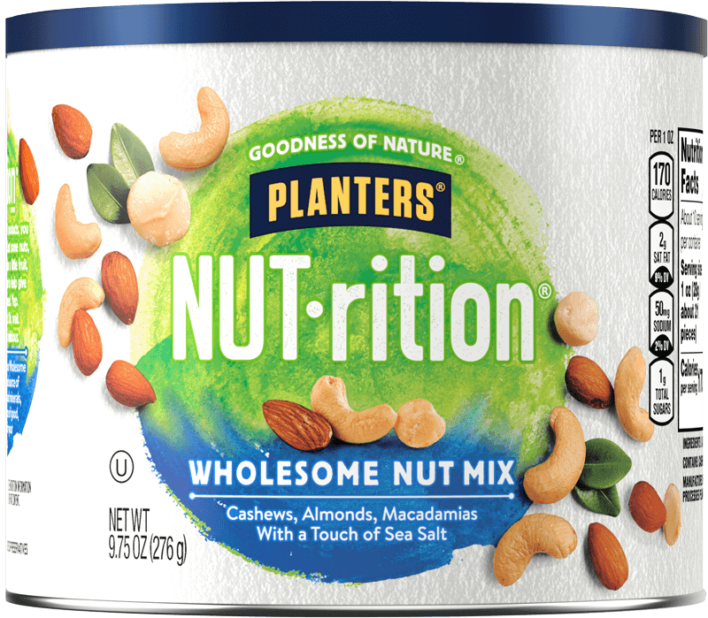 Container of Planters Nutrition Wholesome Nut Mix