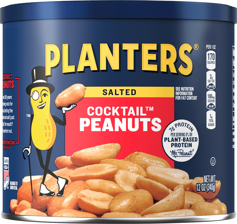 Container of Planters Cocktail Lightly Salted Peanuts
