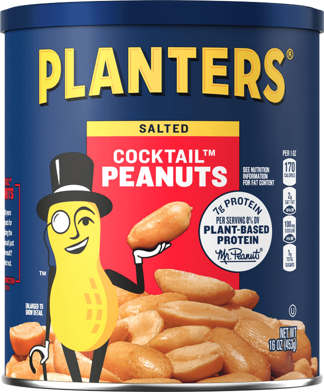 Container of Planters Cocktail Lightly Salted Peanuts