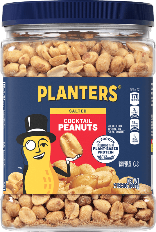 Container of Planters Cocktail Lightly Salted Peanuts
