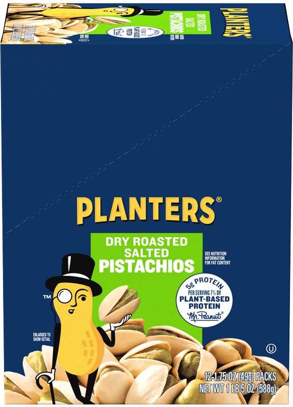 12 Pack of Planters Dry Roasted Pistachio Travel Bags