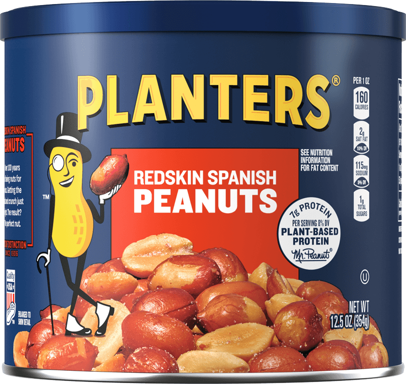 Container of Planters Redskin Spanish Peanuts