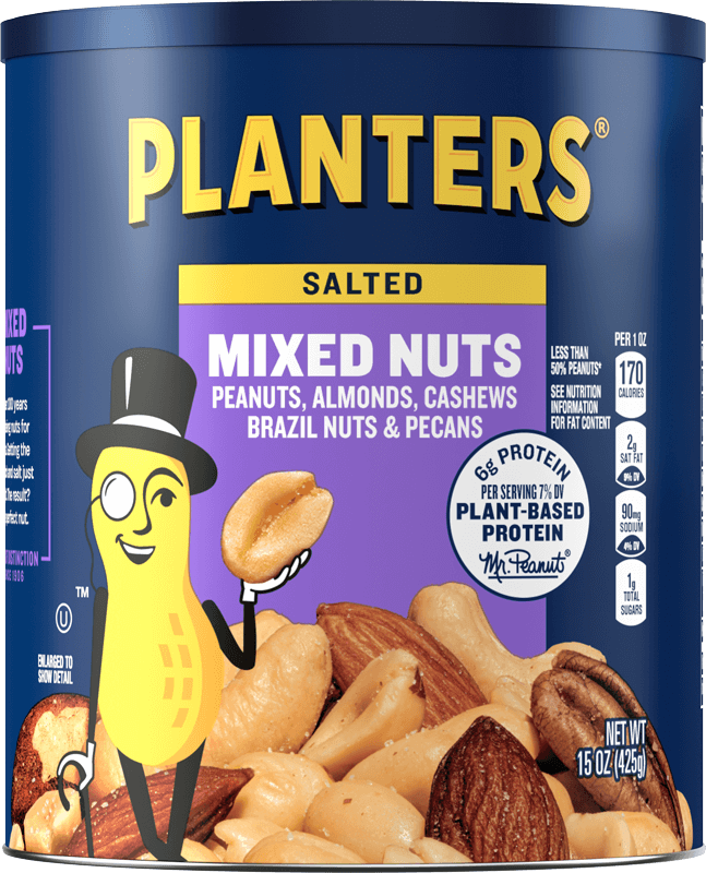 Container of Planters Salted Mixed Nuts with Brazil Nuts