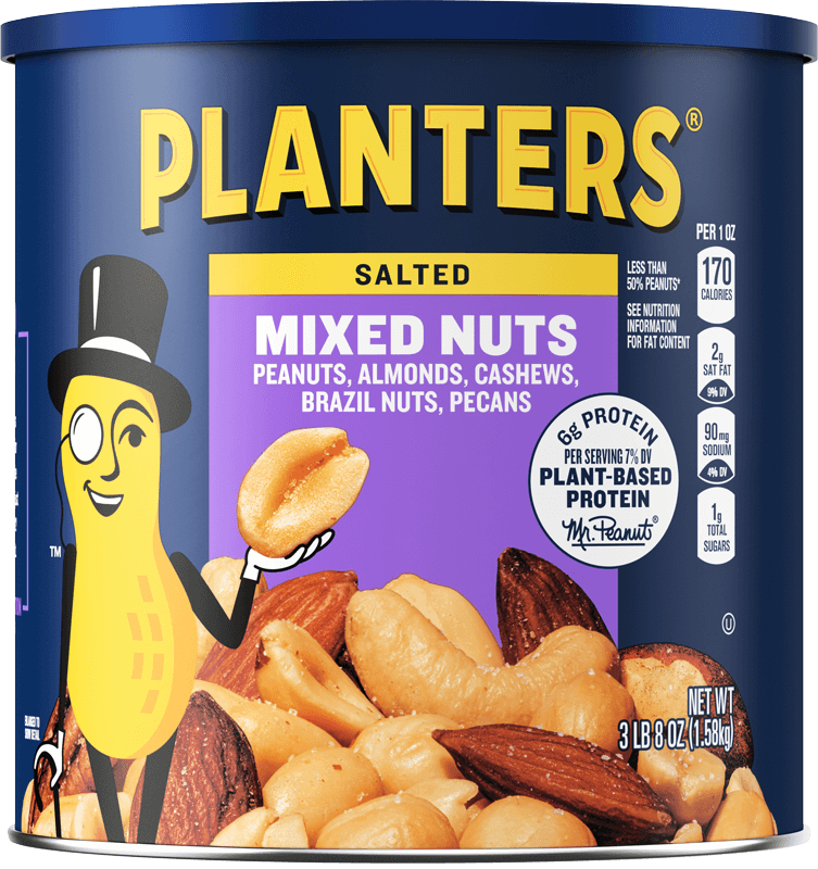 Container of Planters Salted Mixed Nuts with Brazil Nuts