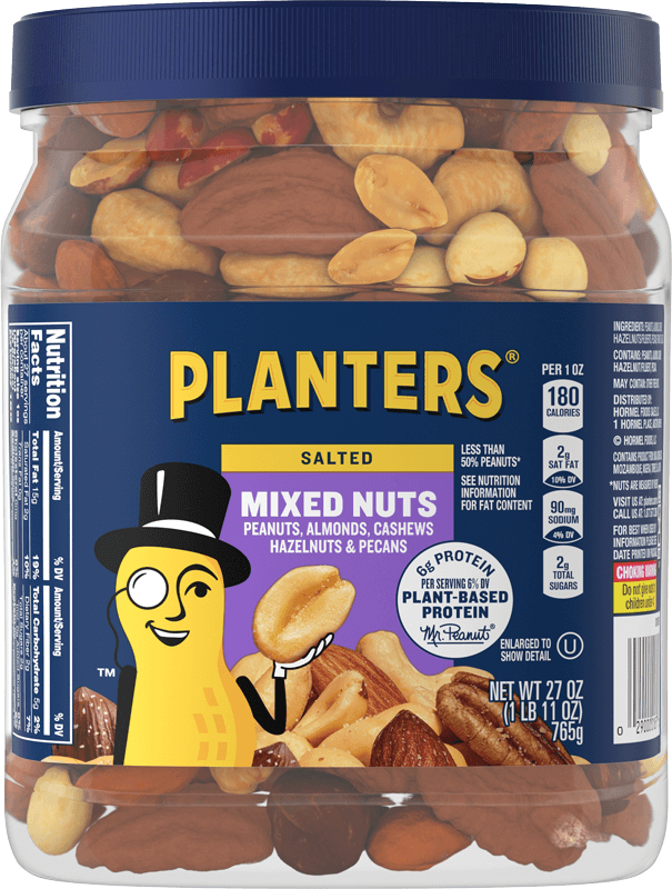 Salted Mixed Nuts with Hazelnuts — PLANTERS® Brand