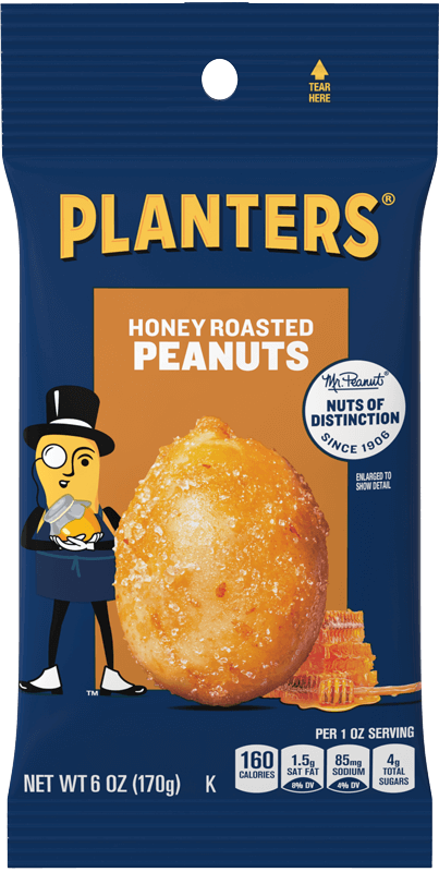 Bag of Planter’s Honey Roasted Peanuts