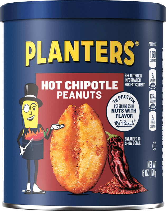 Container of Planters Hot Chipotle Peanuts