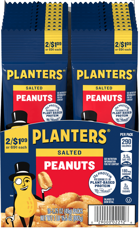 18 Pack of Planters Salted Peanuts