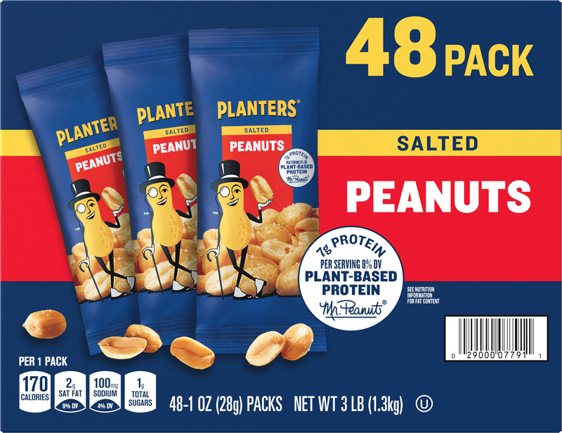 48 Pack of Planters Salted Peanuts