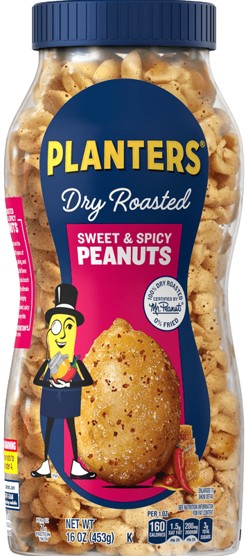 Jar of sweet and spicy nuts