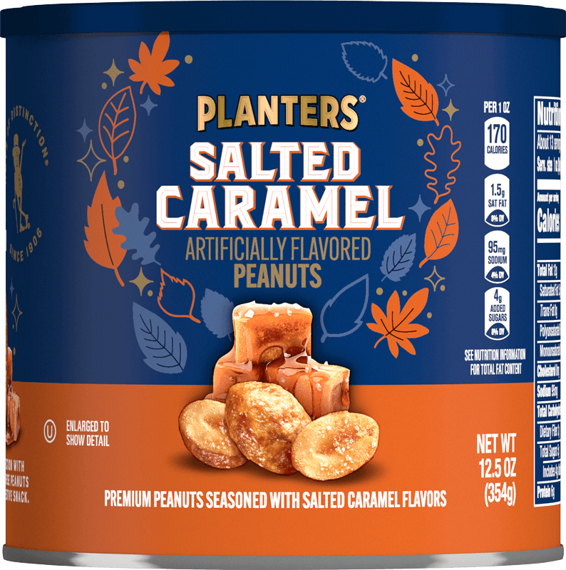 Container of Planter’s Seasonal Salted Caramel Peanuts