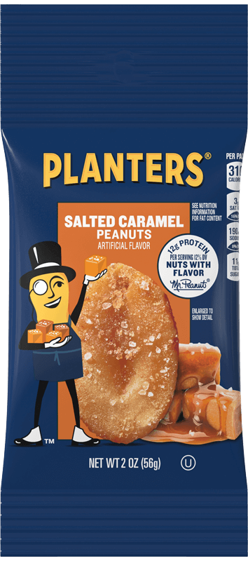Bag of Planter’s Seasonal Salted Caramel Peanuts