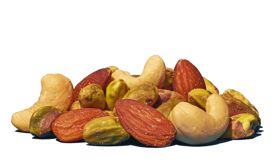 a pile of mixed nuts
